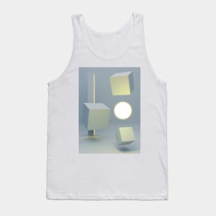 Blue Composition Tank Top